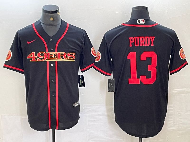 Men San Francisco 49ers #13 Purdy Black 2024 Nike Vapor Untouchable Co branded NFL Jersey style 1->san francisco 49ers->NFL Jersey